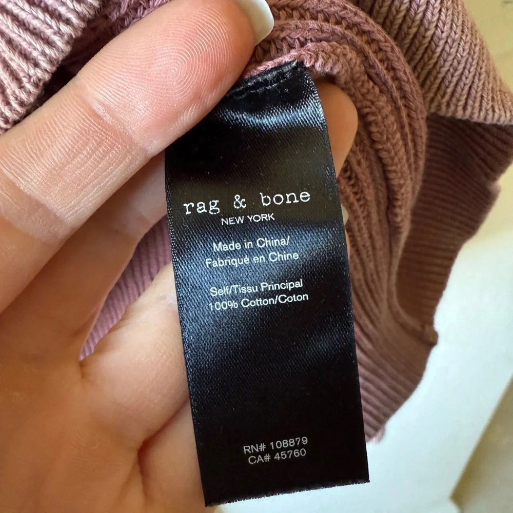 Rag&Bone Mauve Ribbed Sweater Size M - Picture 3 of 6